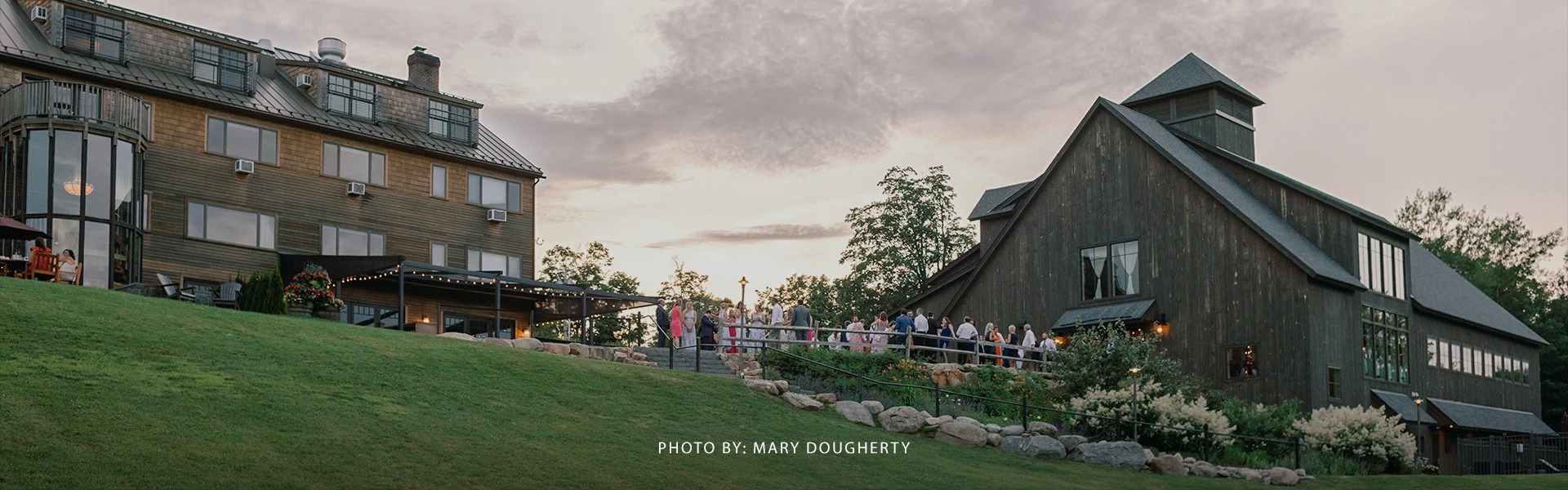 a group of people standing on stairs