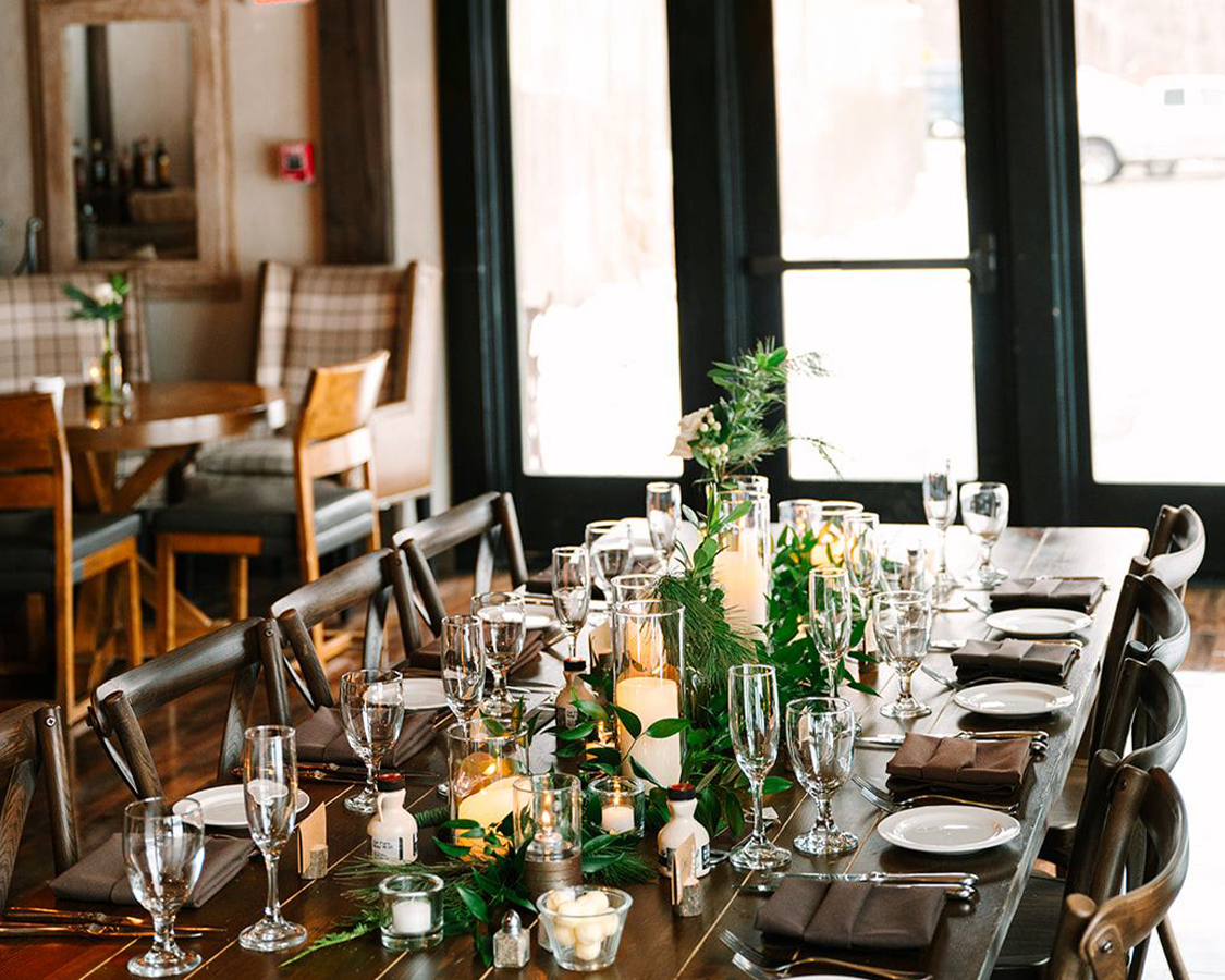 a table set for a dinner party