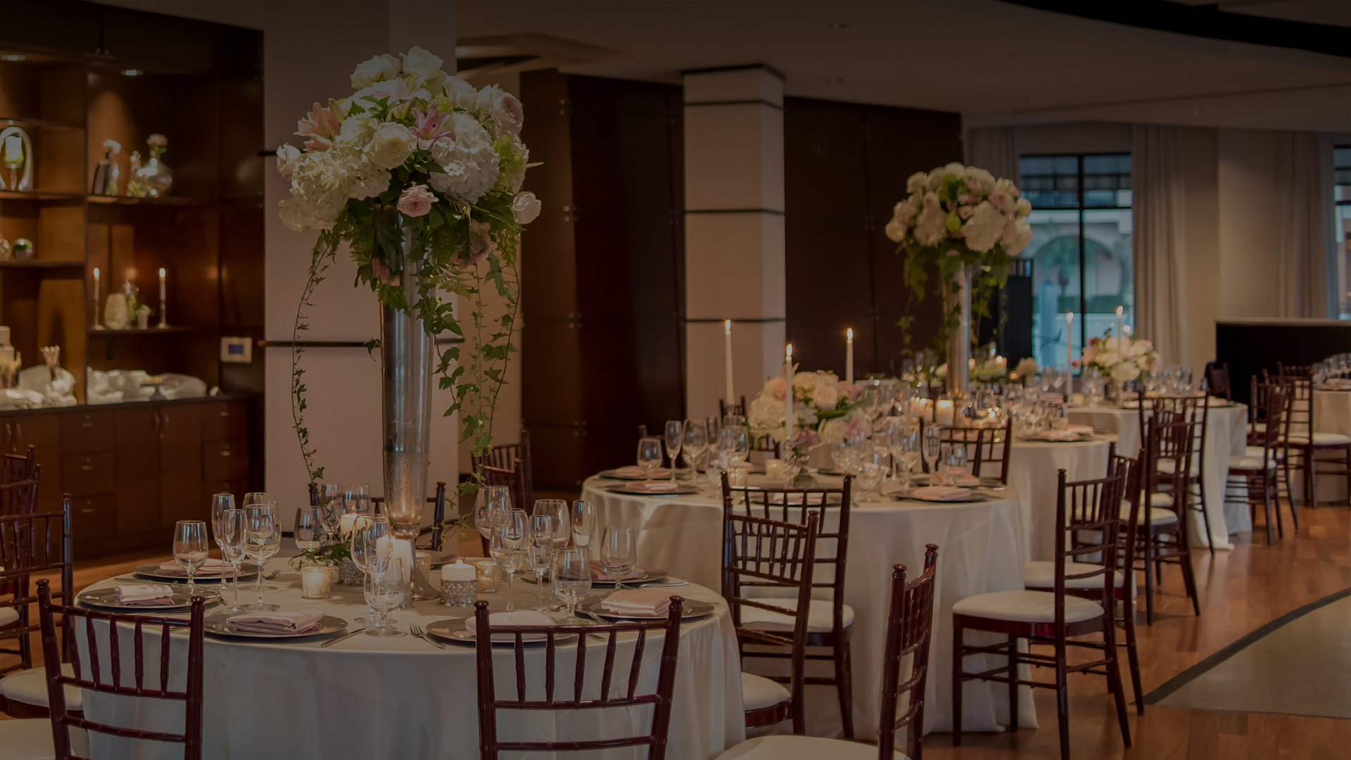 a table set for a wedding