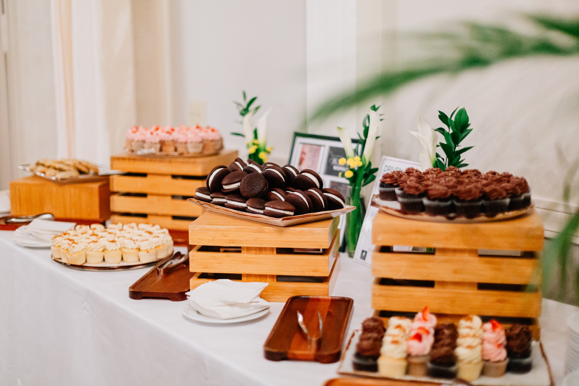 a table with food on it
