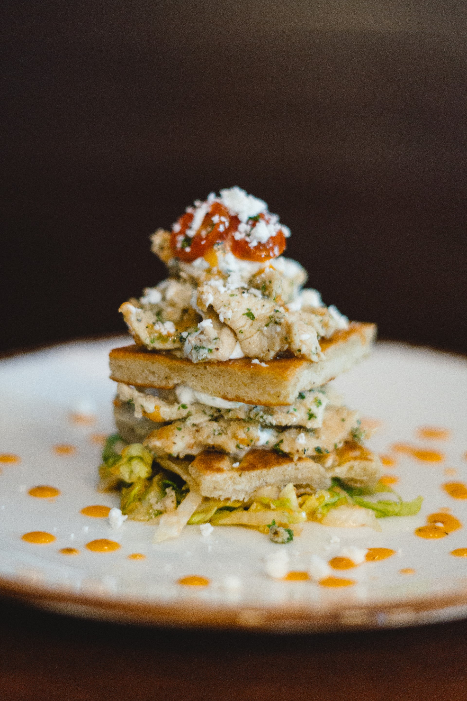 a plate of food on a table