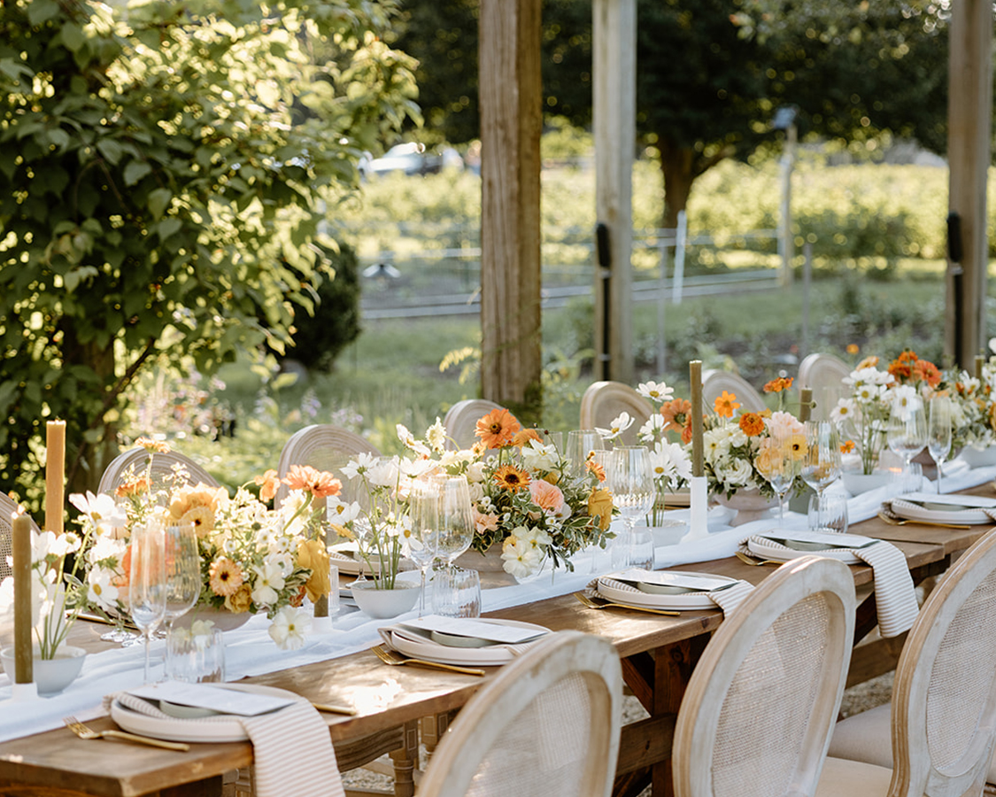 a table set for a dinner party