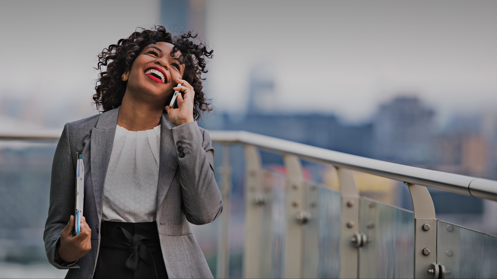 a woman talking on a cell phone