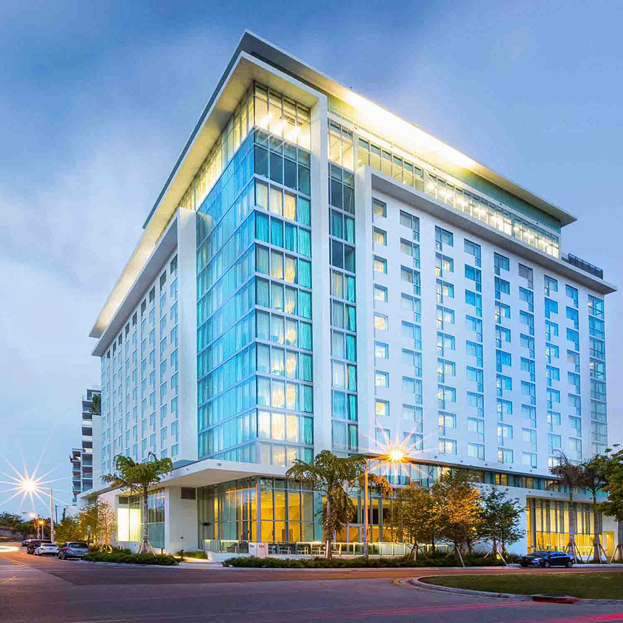 a large building with many windows