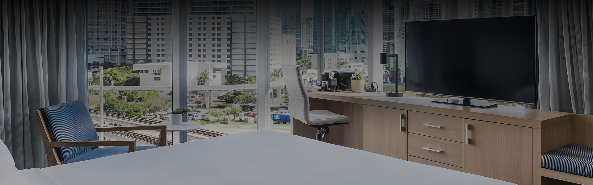 a room with a desk and a chair