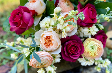 a bouquet of flowers