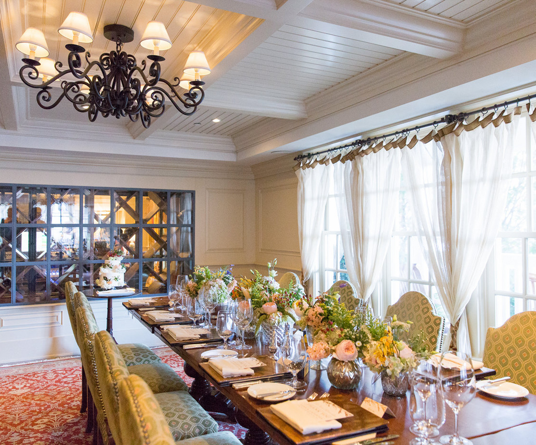 a table set for a dinner party