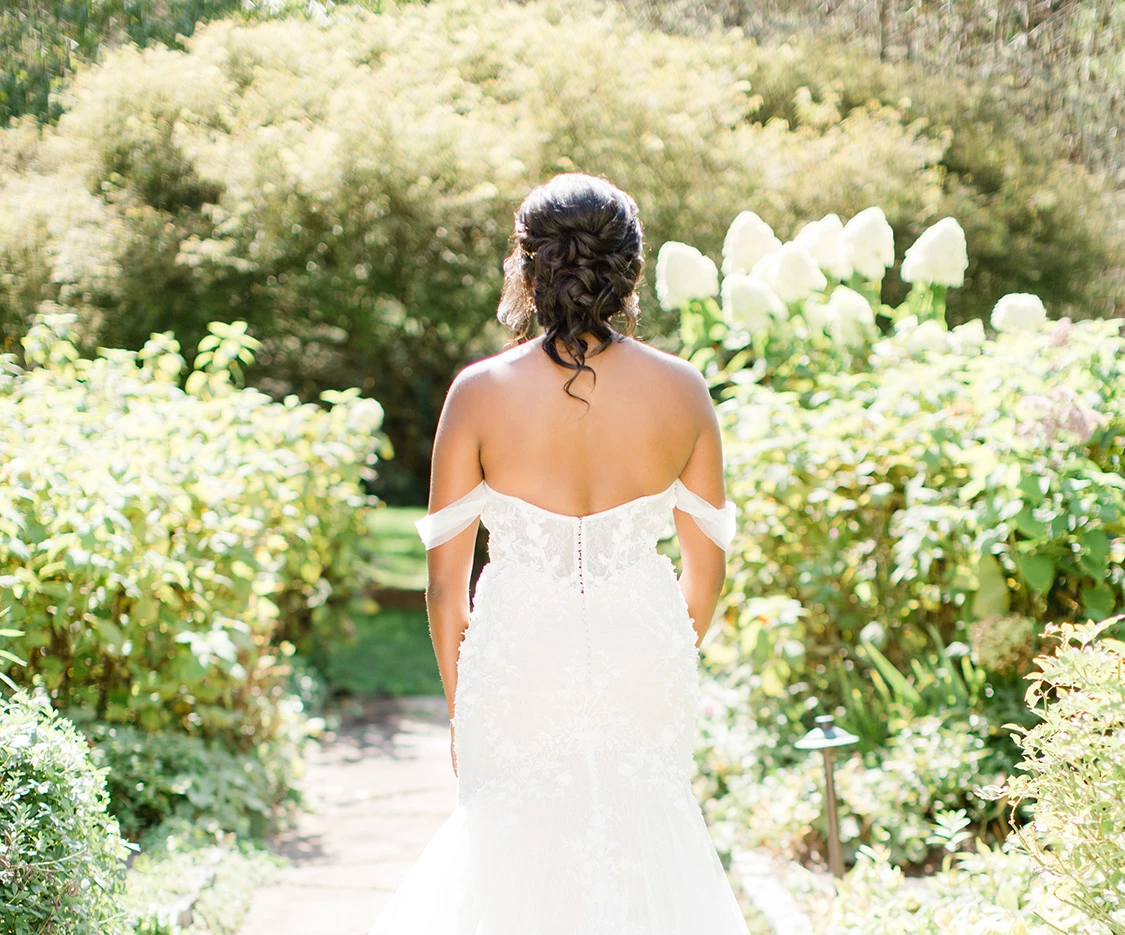 a woman in a white dress