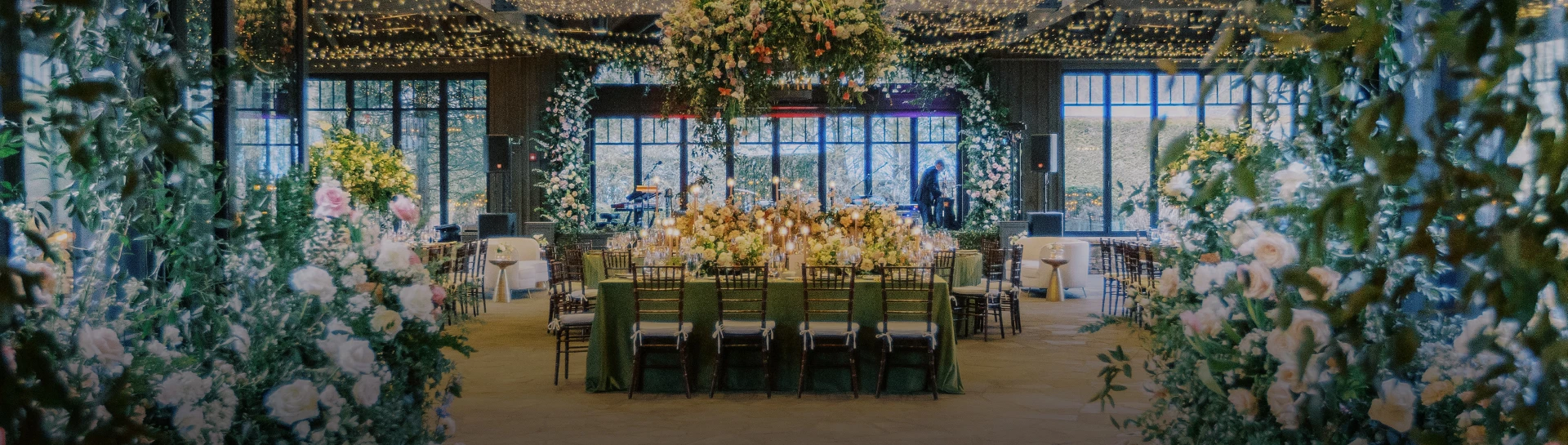 a table set for a wedding