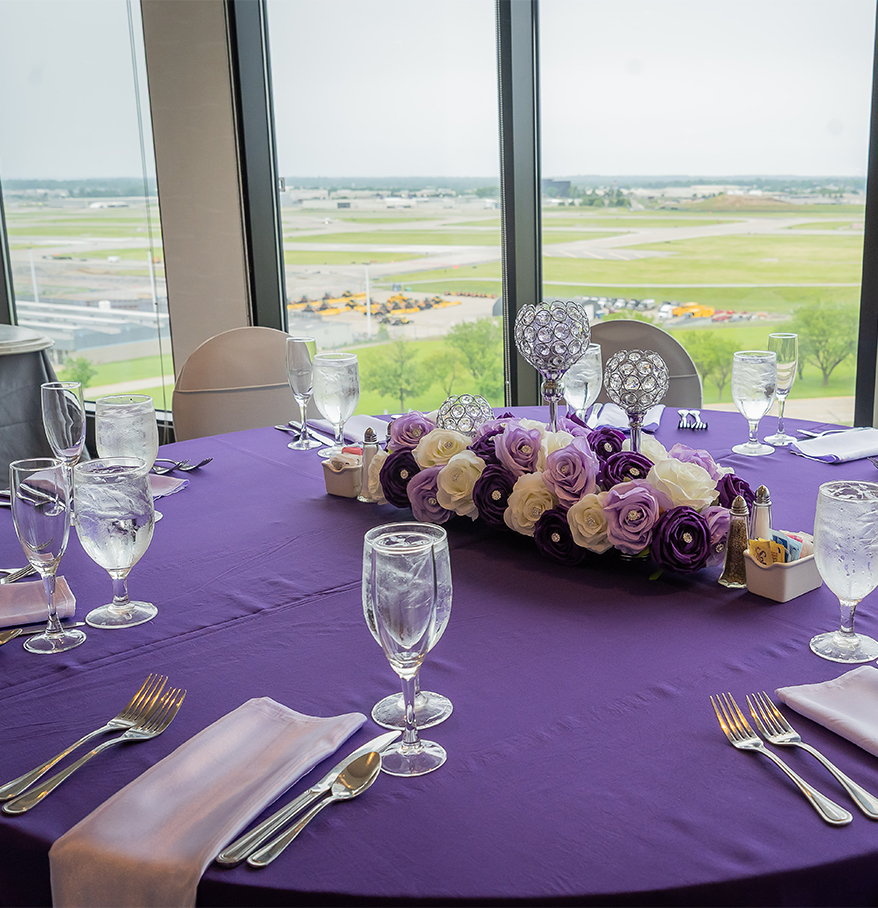 a table set for a wedding