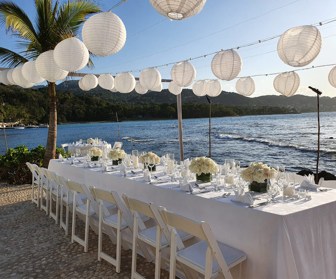 a table set for a party