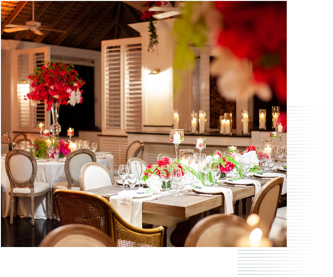 a table set for a party