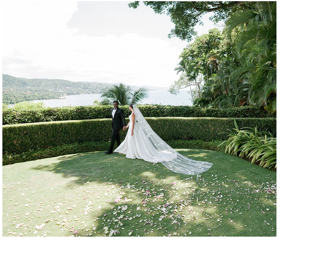 a man and woman in a wedding dress
