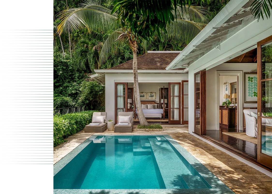 a swimming pool in a house