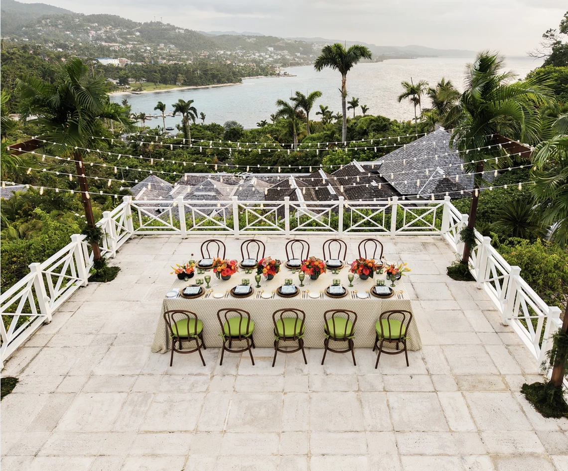 a table set for a dinner party