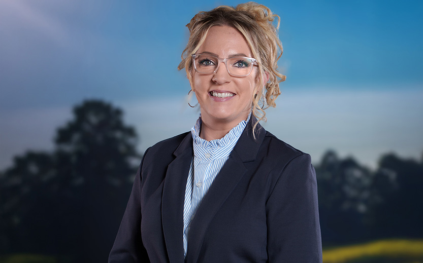 a woman in a suit