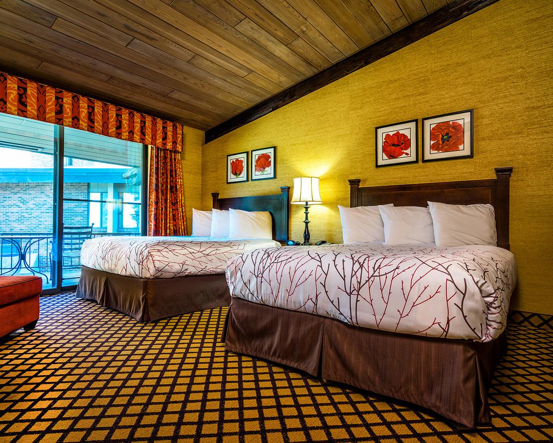 a room with two beds