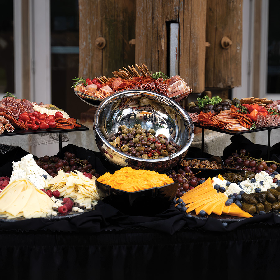 a table full of food