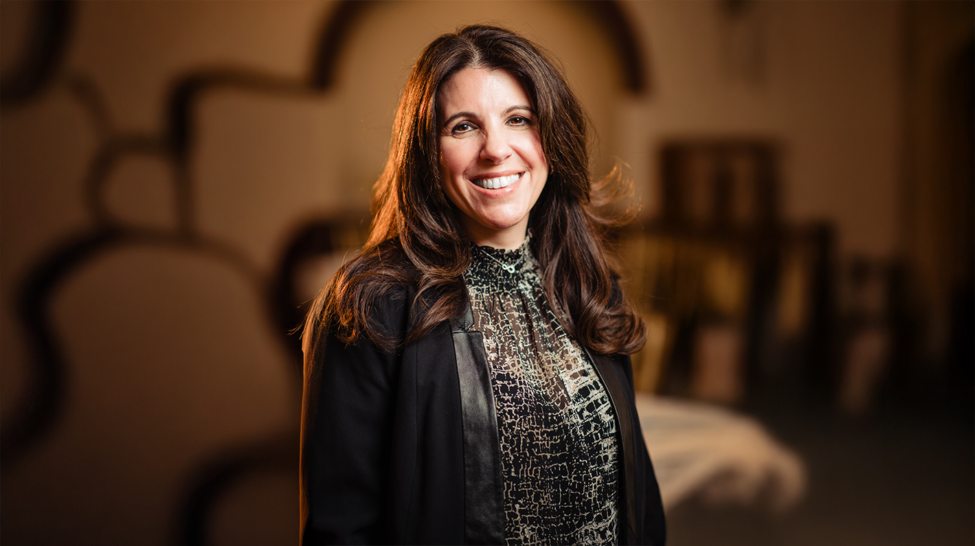 a woman smiling at camera