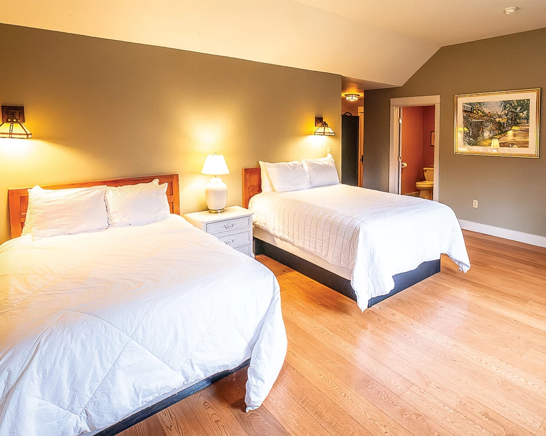 a room with two beds