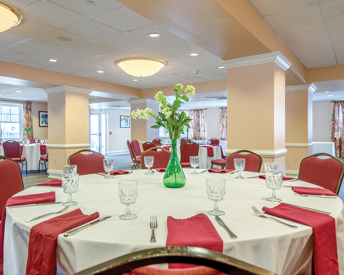 a table set for a banquet