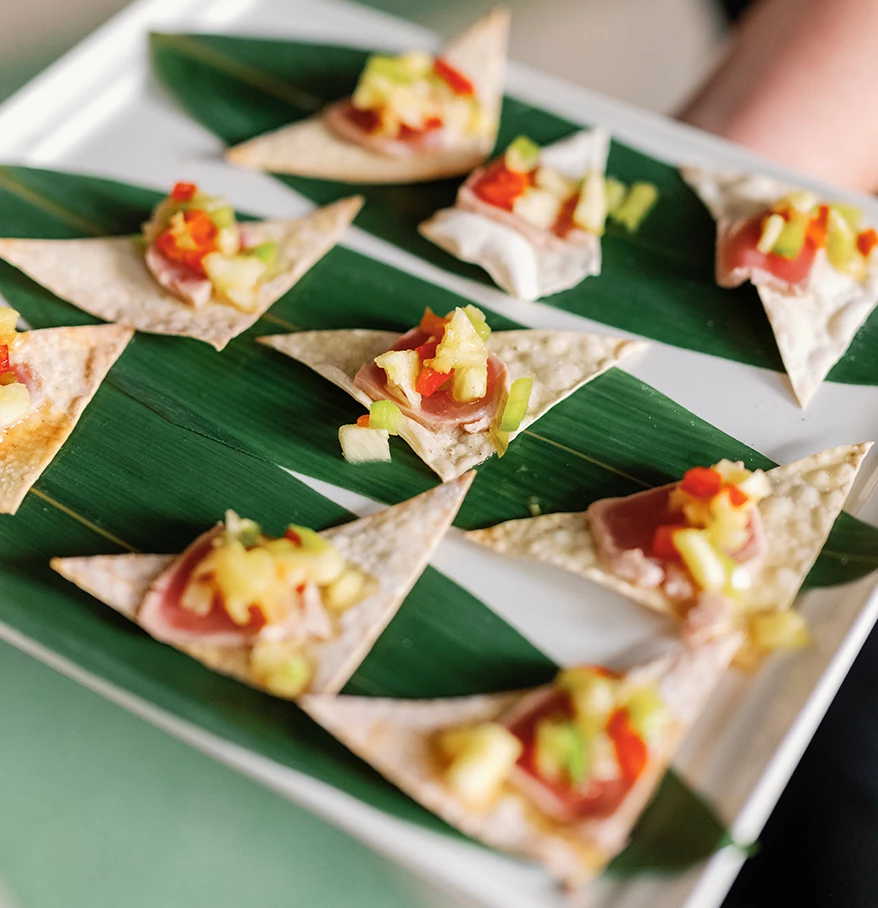 a plate of food on a plate