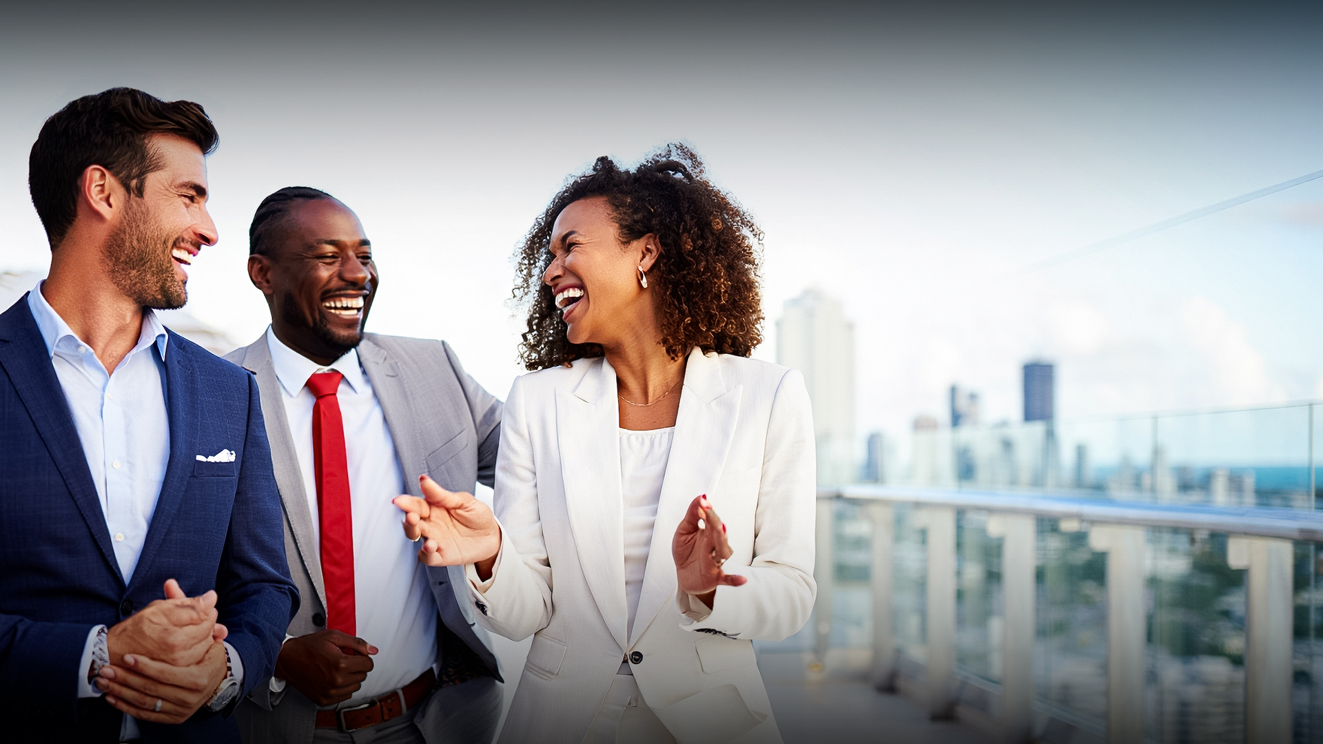 a man and woman laughing