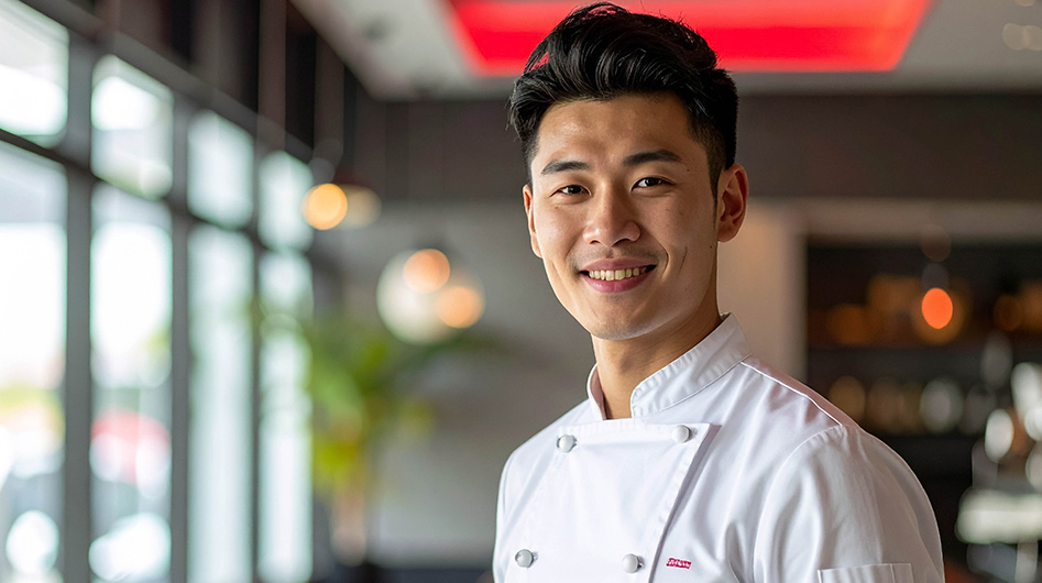 a man in a chef's coat