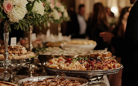 a table full of food