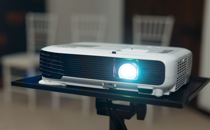a projector on a table
