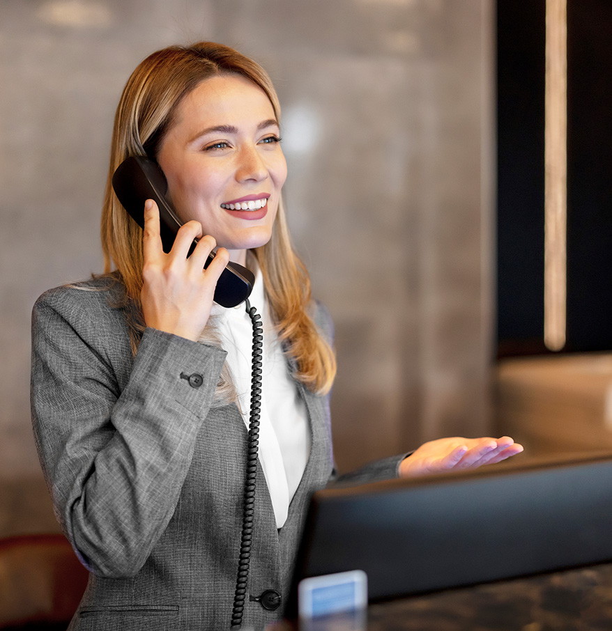 a woman talking on the phone