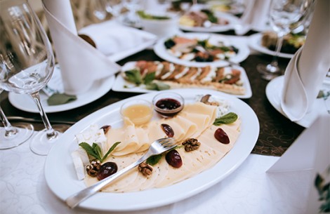 a plate of food on a table