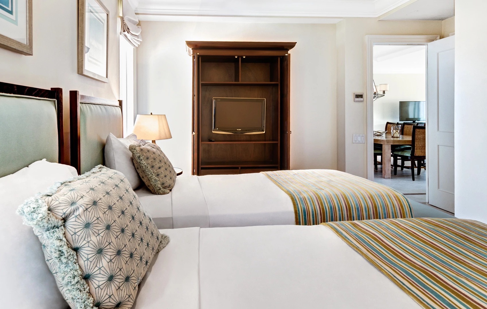 two beds in a room