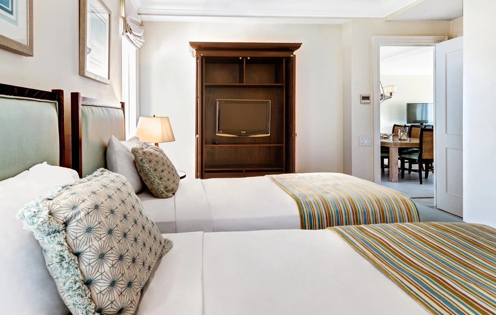 two beds in a room