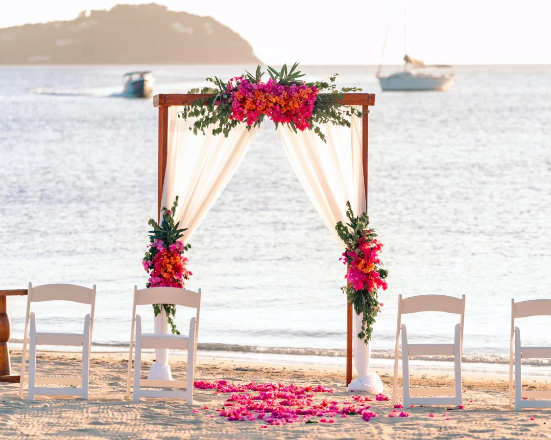 a wedding ceremony on a beach