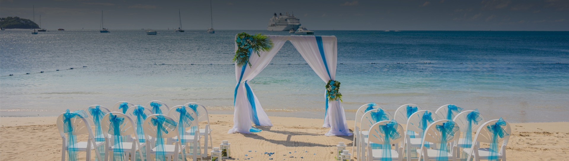 a wedding ceremony on a beach
