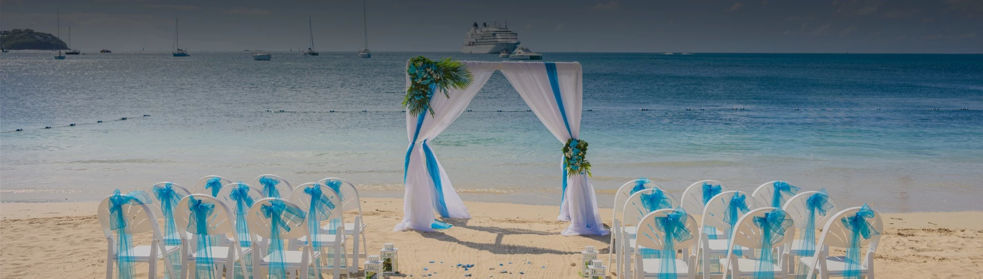 a wedding ceremony on a beach