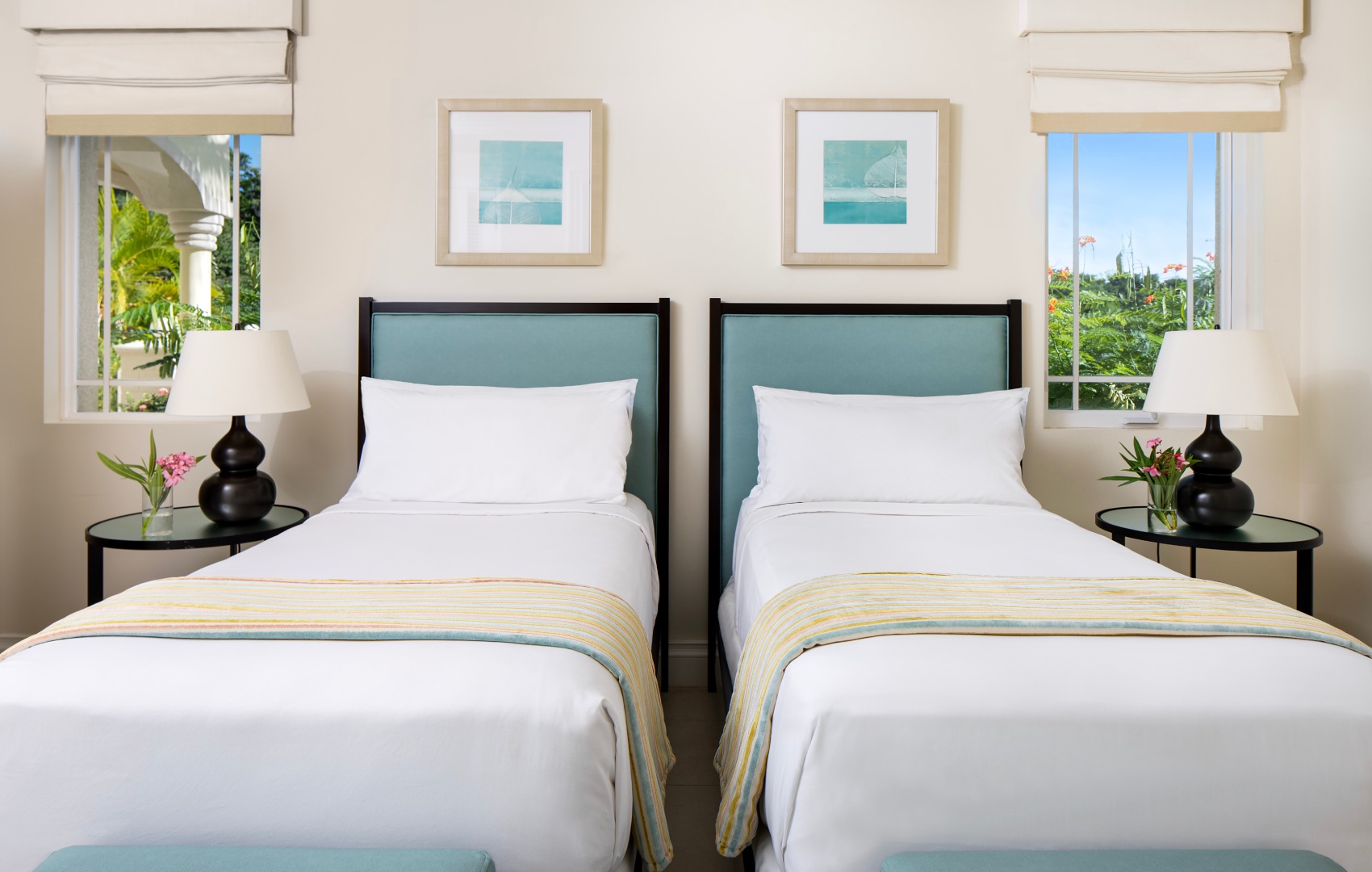 two beds in a room