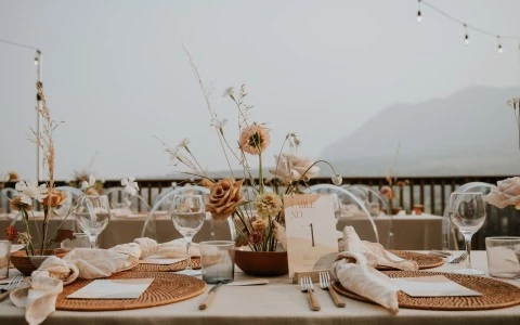 a table set for a dinner party