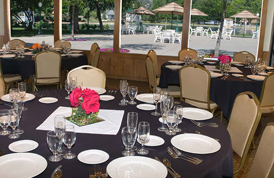a table set for a dinner party