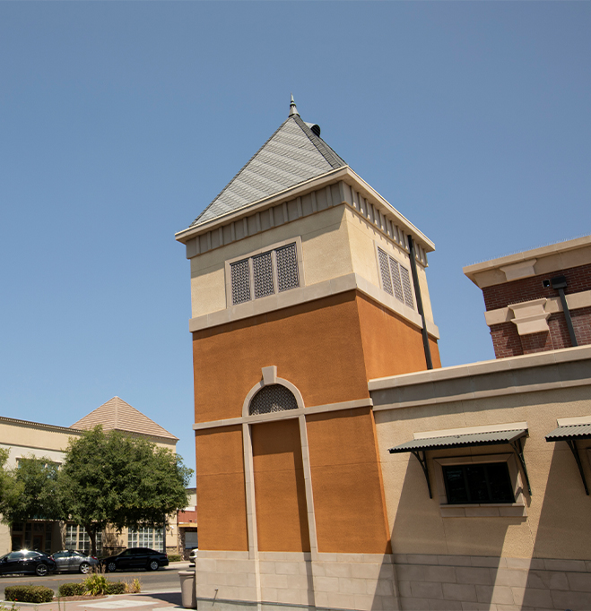 a building with a tower