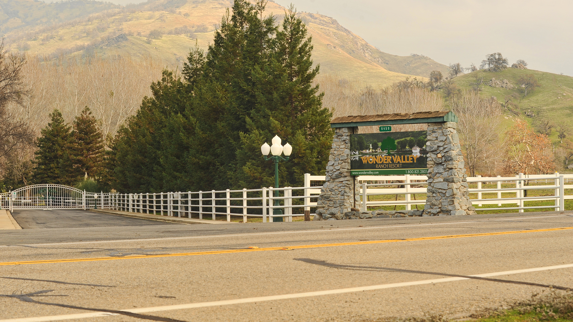 a sign on a road