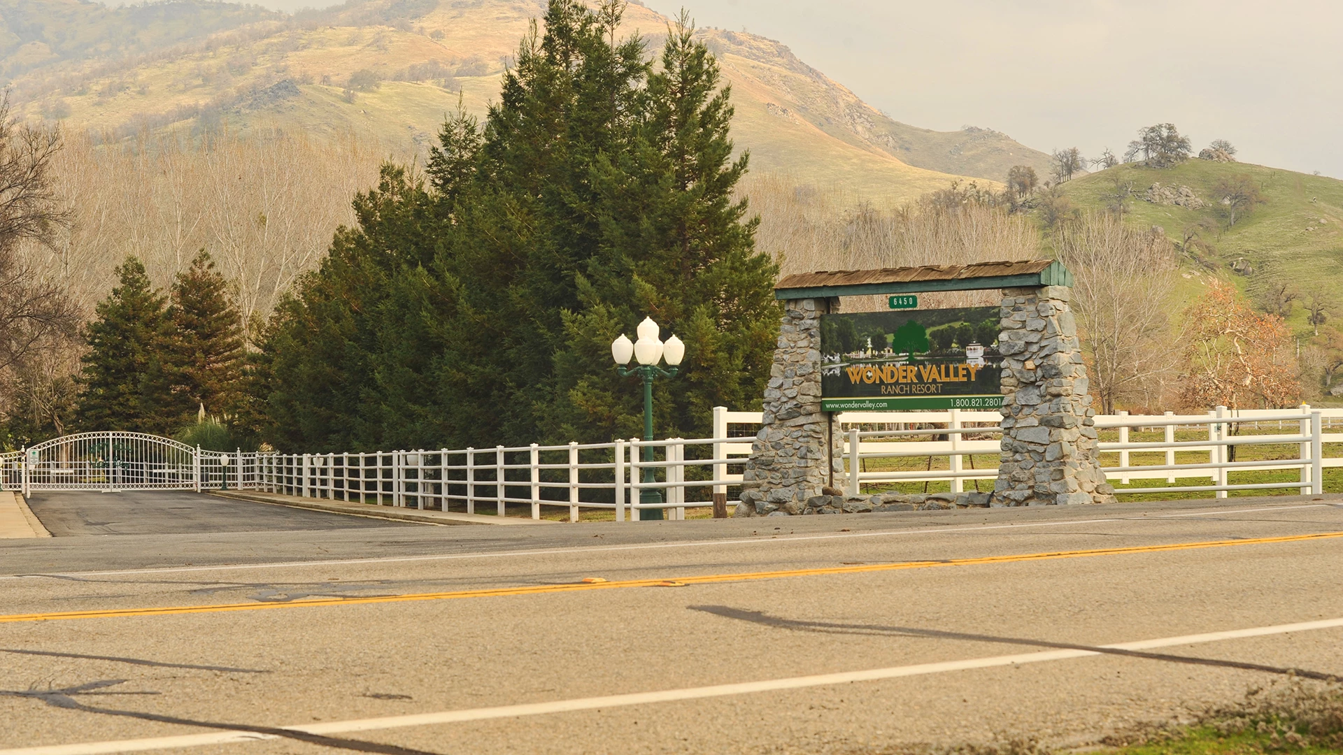 a sign on a road