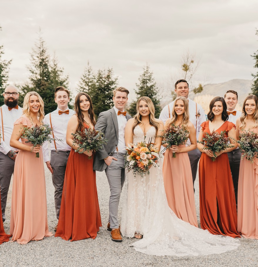 a group of people posing for a photo