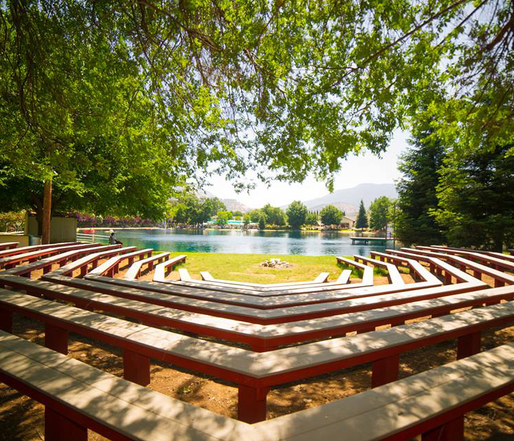 a wooden benches in a park