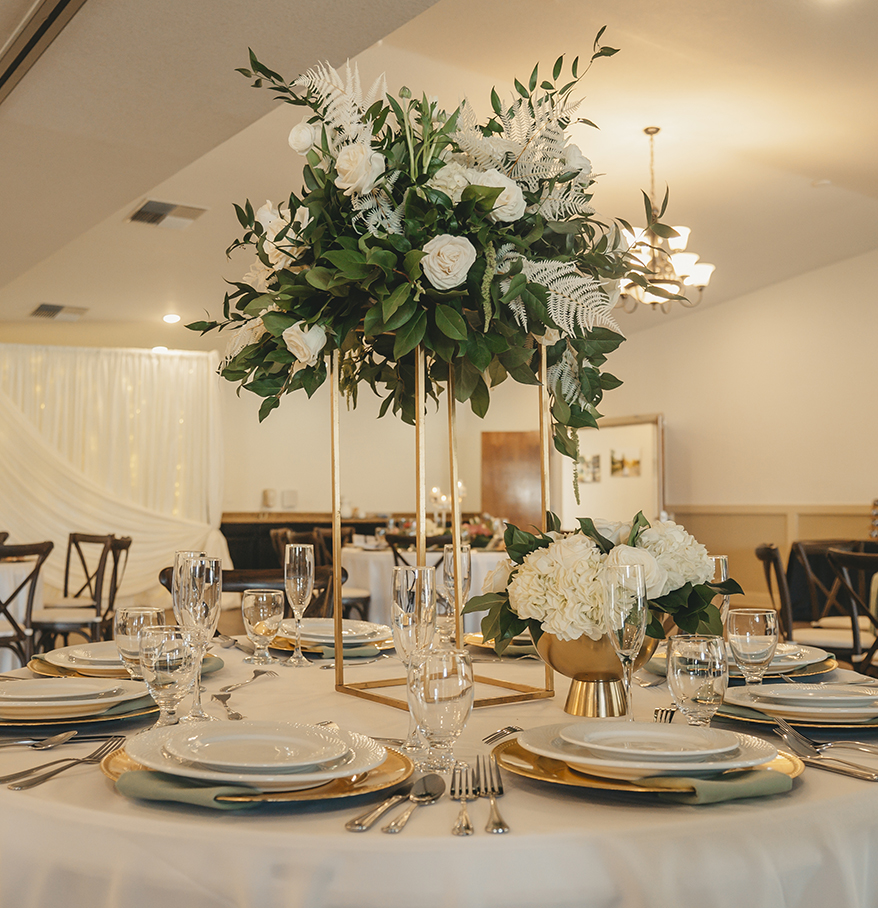 a table set for a wedding