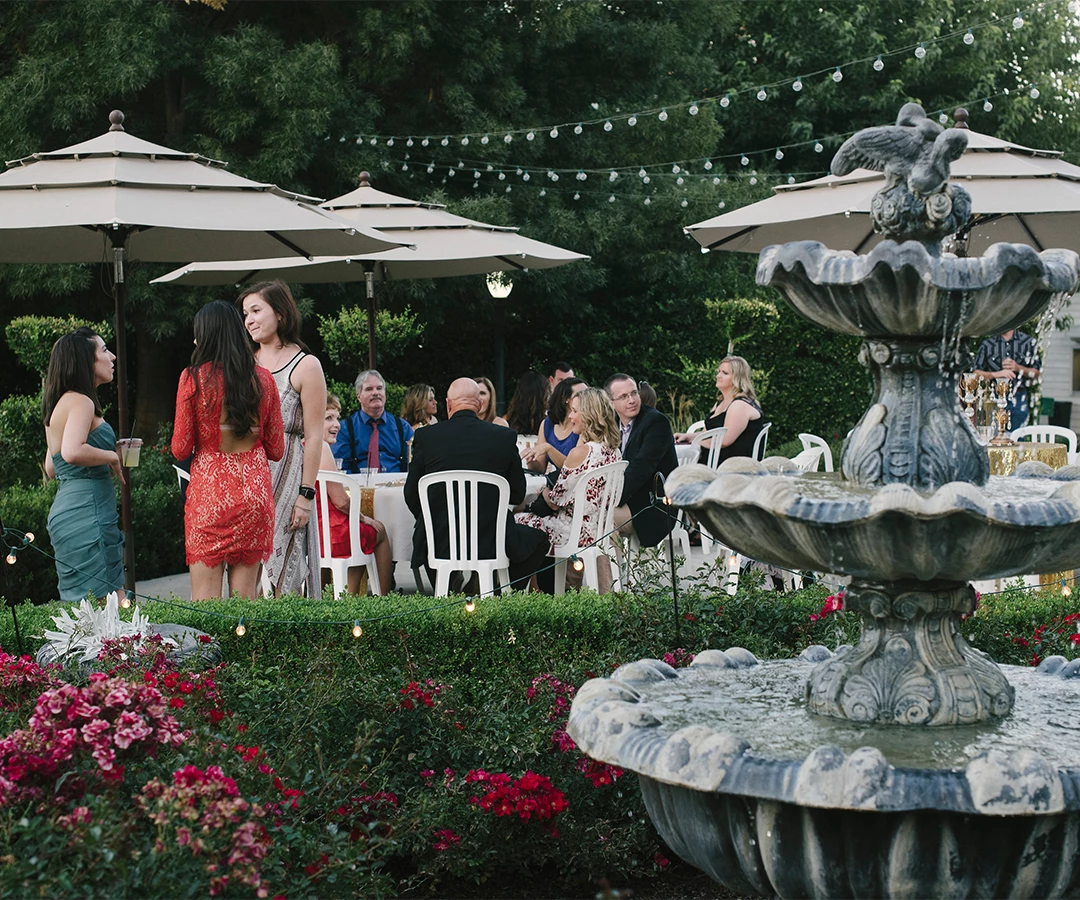 a group of people at a party